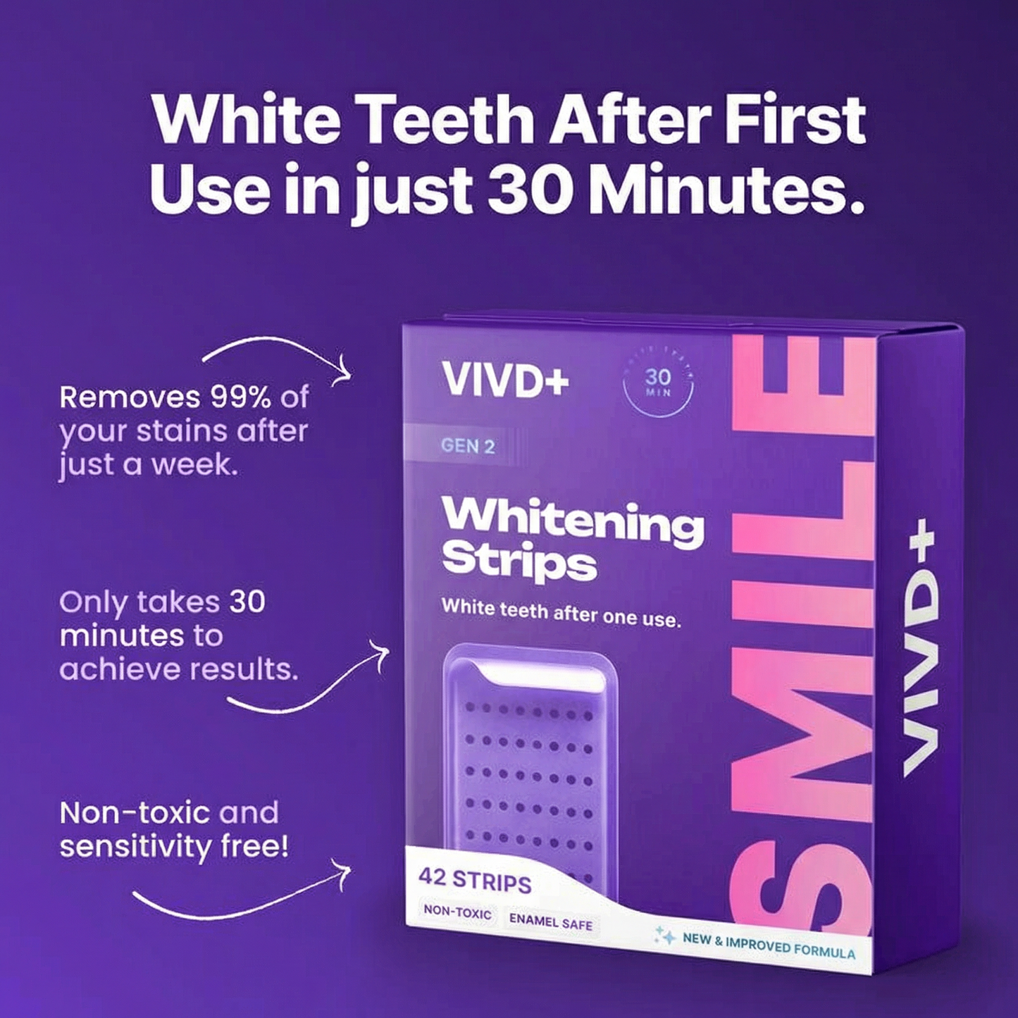 VIVD+ Purple Whitening Strips